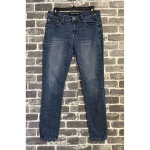 Express Women's Legging Mid-Rise Jeans Size 6 Dark Wash Stretch Skinny